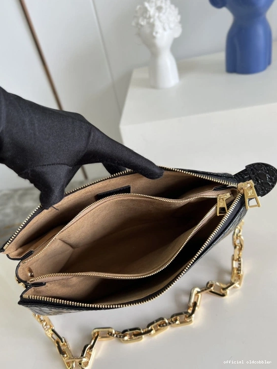 Official oldcobbler LOUIS COUSSIN PM-26*20*12cm VUITTON 0716